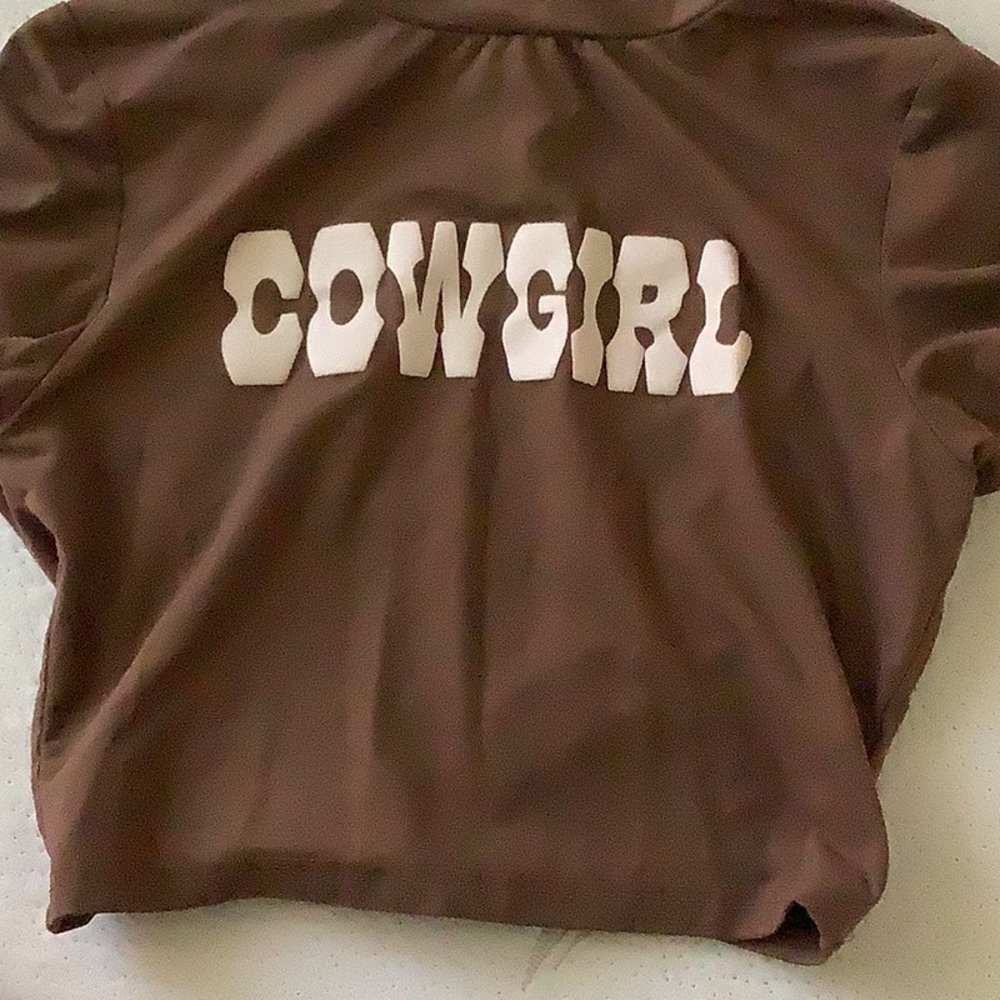 Iconic brandy Melville Cowgirl print crop top